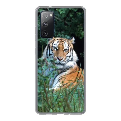 Produktbild von MuchoWow® Handyhülle Schutzhülle Hülle für Samsung Galaxy S20 FE Tiger - Gras - Grün Silikon Softcase Handy Hülle - Abdeckung