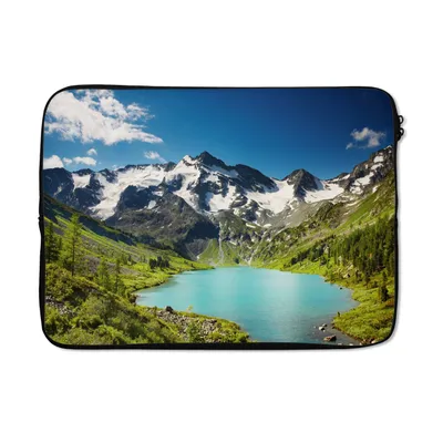 Produktbild von MuchoWow® Laptop Hülle 14 ZollSchnee - Berg - Wasser Laptoptasche - Laptoptasche - Stoßsicher - Schutzhaube