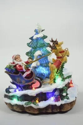 Obrázek produktu pro LED Santa mit Hirsch wei/bunt