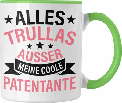 Produktbild von Trendation - Patentante Tasse Geschenk Lustig Alles Trullas Geschenkidee Geburtstag (Grün)