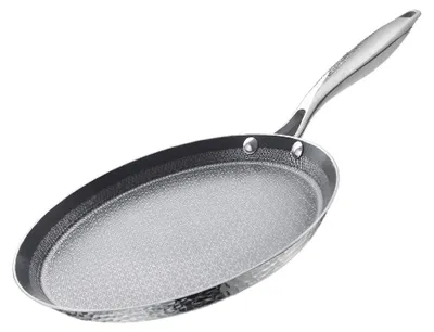 Produktbild von Pfannkuchenpfanne 18/10 Edelstahl Keramik-Hybridbeschichtung Ø24cm Induktion Antihaft Crepes Pfanne