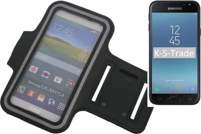 Produktbild von Kompatibel mit Samsung Galaxy J3 (2017) Duos Neopren Jogging Armband Sportarmband Oberarmband schwarz kompatibel mit Samsung Galaxy J3 (2017) Duos mit