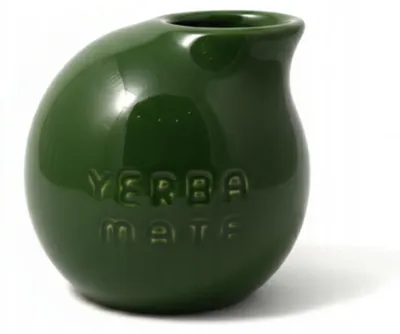 Image de Matero en céramique pour yerba mate - Sphère verte 280 ml