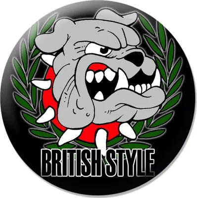Image de Style britannique - Logo noir, bouton
