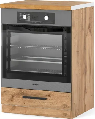 Zdjęcie produktu dla Szafka Kuchenna Stojąca Piekarnik Z Blatem Modułowa 60Cm Blande Dąb Wotan