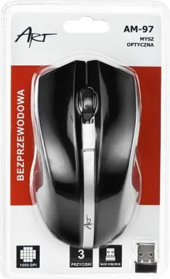 Immagine prodotto di Mouse ottico USB senza fili AM-97A nero
