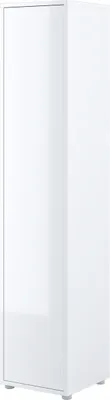 Produktbild von MEBLINI Schrank für Schrankbett Bed Concept - Hochschrank mit Regalen - BC-21 - Weiß Hochglanz/Weiß