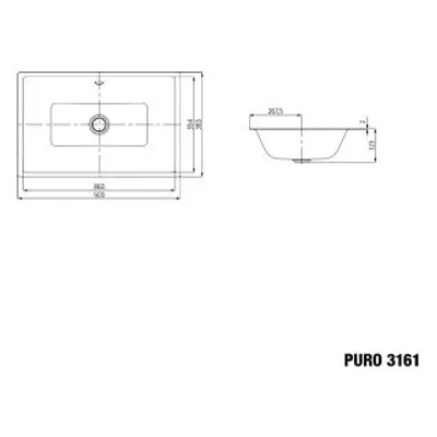 Produktbild von KALDEWEI 901107253001 Unterbauwaschtisch PURO Mod.3161, 900