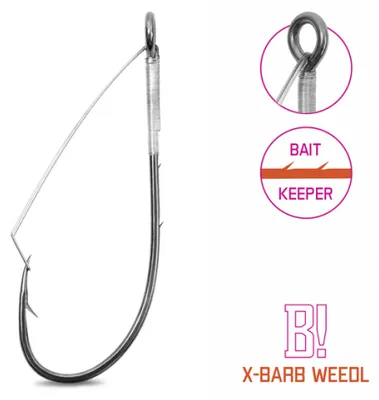 Zdjęcie produktu dla Haczyki Delphin do przynęty Čeburaška B! X-BARB Weedl, 8 szt. 1