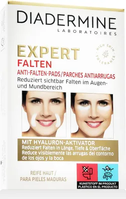 Produktbild von DIADERMINE Falten Expert 3D Eye Pads, Tagescreme, Frauen, Jeder Hauttyp, Gesicht, Anti-Müdigkeit, Anti-Falten, Glättend, Behälter