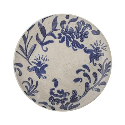 Produktbild von Bloomingville Kuchenteller PETUNIA Blau Weiß 19 cm Keramik Teller