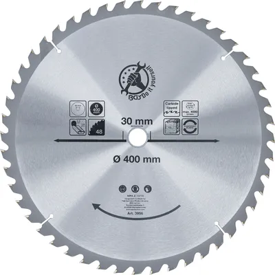 Produktbild von KRAFTMANN 3956 Hartmetall-Kreissägeblatt, Durchmesser 400 mm, 48 Zähne