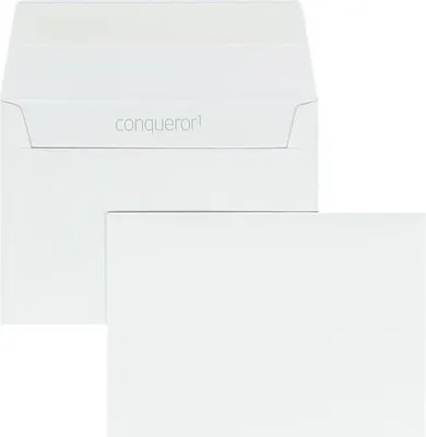 Produktbild von Briefumschläge Conqueror Smooth Glatt C6 120g/qm HK VE=500 Stück diamantweiß