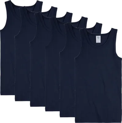 Produktbild von Sanetta Jungen Unterhemd 6er Pack - Shirt ohne Arme, Tank Top, Basic, Organic Baumwolle