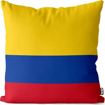 Produktbild von VOID Kolumbien Colombia EM 2024 Fussball Europameisterschaft Kissenbezug Flagge Fahne Fan-Kissen Kissenhülle Outdoor