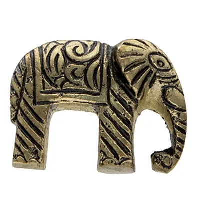 Immagine prodotto di Elefante pomello Clayre & Eef 4x3 cm pietra color oro