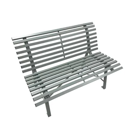Produktbild von greemotion Gartenbank Metall Palermo Stapelbank mit Rückenlehne grau 116x60x78 cm