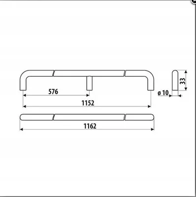 Produktbild von Gamet L-1162 Möbelgriff schwarz matt