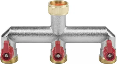 Produktbild von BR-3134 - Verteiler of Hahn (3-Wege, Messing vernickelt)