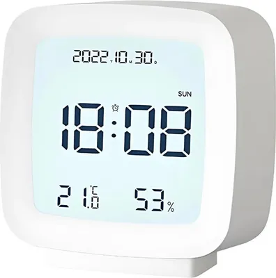 Obrázok produktu pre Verk 27441 Hodiny s teplomerom a vlhkomerom 7,8 x 8,3 x 4 cm, biele