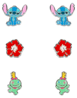 Imagen del producto de Disney Lilo & Stitch, set de pendientes, azul, rojo y verde, talla única, modelo SF00468SL