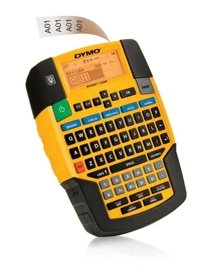 Produktbild von DYMO RHINO 4200 Etikettiergerät im stabilen Hartschalenkoffer | Industrielles Beschriftungsgerät mit QWERTZ Tastatur