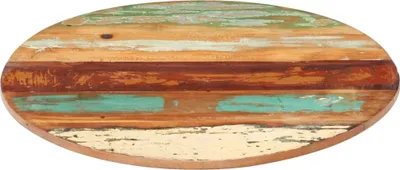 Immagine prodotto di Piano tavolo vidaXL rotondo 50 cm, 15-16 mm, legno massello di recupero