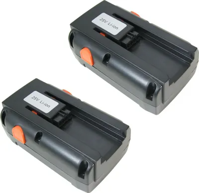 Produktbild von 2x Trade-Shop Li-Ion Akku 25V / 4000mAh / 100Wh für Gardena 380 C (4024-20), 380 EC (4028-20), 4028, 4025, 04025, 04028, 402520, 901058301, 965863701