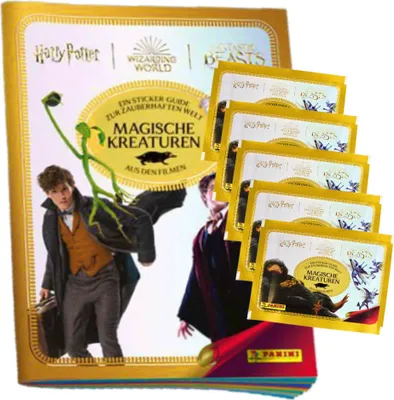 Produktbild von Panini Harry Potter Sticker - Magische Kreaturen (2023) - 1 Album + 5 Tüten Sammelsticker