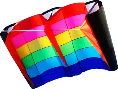 Image de Cerf-volant arc-en-ciel, matériau polyester durable, set complet avec poignée et corde, adapté aux groupes d'âge à partir de 14 ans