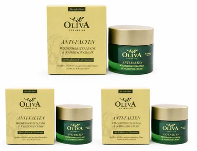 Produktbild von Oliva Cosmetics Anti-Aging Gesichtscreme – 50 ml, 3er-Pack