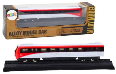 Image de Modèle à collectionner Train rouge et blanc 1:48 Métal