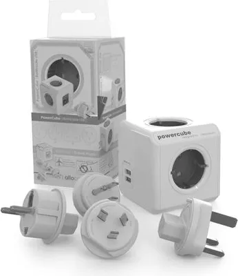 Produktbild von allocacoc PowerCube ReWirable USB, Reisestecker & Steckdosenwürfel, GRAU