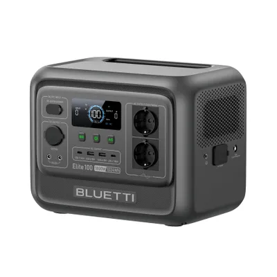 Zdjęcie produktu dla Bluetti Elite 100 V2, Litowo-żelazowo-fosforanowy (LiFePO4), 20000 mAh, Prąd przemienny, Zapalniczka, Słoneczny, 1024 Wh, 1900 W, 1200 W