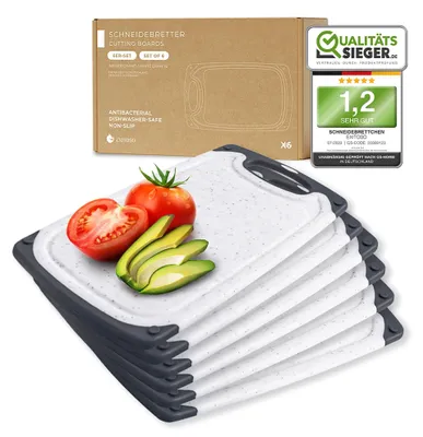Produktbild von Frühstücksteller Set von 6 - Schneidebrett Spülmaschinenfest