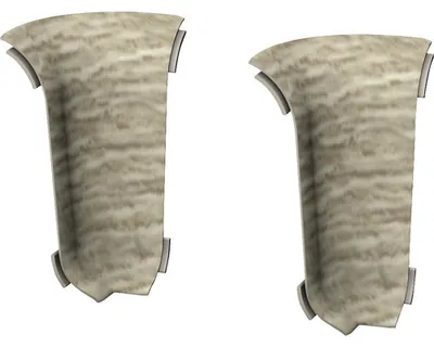 Produktbild von Prinz Innenecke für Klemmsockelleiste Eiche Barbate 50 x 22 mm 2 Stück