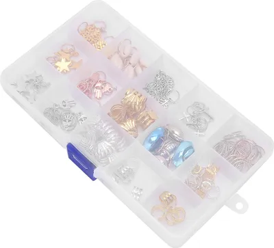 Image de Anneaux de tresse de cheveux DIY Snowflake Leaves Pendant Dreadlocks Ring Accessoires de décoration de cheveux