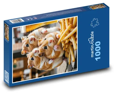 Zdjęcie produktu dla Puzzle 1000 Chomiki z frytkami - martinpuzzle