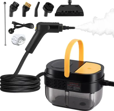Produktbild von Hand-Dampfreiniger - Tragbarer Steam Cleaner - 2500W 220V - 1600 ml Tank - Hochtemperatur Reinigung - Für Küche Auto Klimaanlage - Schwarz
