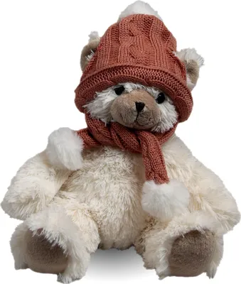 Image de Ourson Loeke avec bonnet tricoté petit