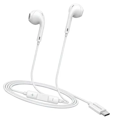 Immagine prodotto di Mayaxess, auricolari in-ear USB-C con microfono per iPhone 15 Pro Max, bianco