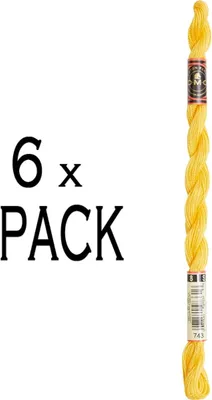 Produktbild von 6x DMC Perlgarn Stärke 8, 25 m, 115AR/8-743, VPE