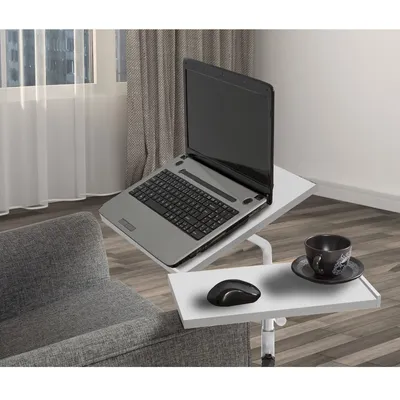 Immagine prodotto di Skye Decor, Glen - White, scrivania per computer portatile in piedi, bianca, 100 % MELAMINE COATED SLIPBOARD, 37 x 40 x 87 cm
