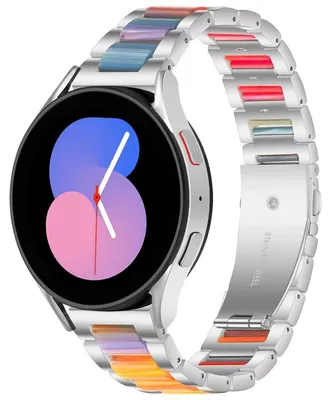 Produktbild von Für Samsung Galaxy Watch FE 6 5 4 Normal Pro u. Classic alle Größen Design Metall Armband