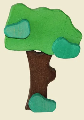 Produktbild von Holzfigur Baum groß Höhe 13cm NEU