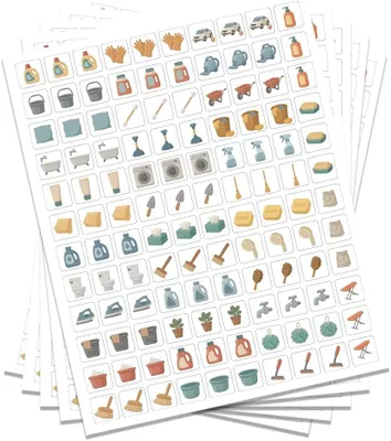 Immagine prodotto di Adesivi per pianificazioni domestiche, 600 pezzi, 1,5 x 1,5 cm, ideali per l'organizzazione