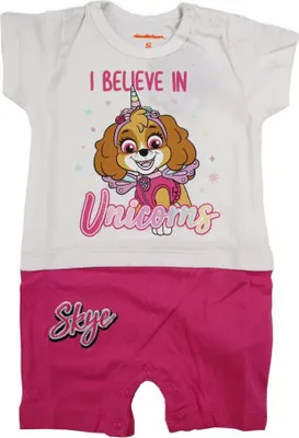 Produktbild von Paw Patrol Mädchen Baby Kurzarm Body Strampler – Weiß / 74