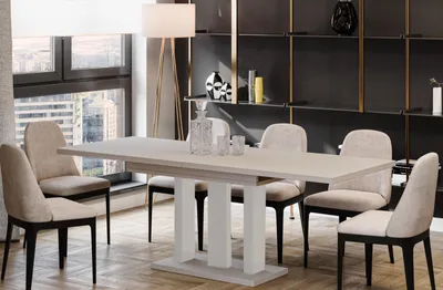 Produktbild von ENDO-Möbel Ausziehbarer Esstisch Appia Kaschmir 130-210cm (Kaschmir Beige)