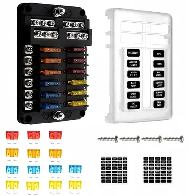 12V Sicherungskastenhalter mit Lichtanzeige für Auto & Boot