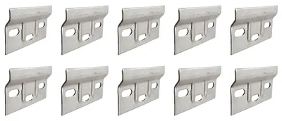 Produktbild von 10 Trägerplatten Stahl verzinkt zum Schrauben für Schrankaufhänger 63mm - 10x Trägerplatte Montageplatte